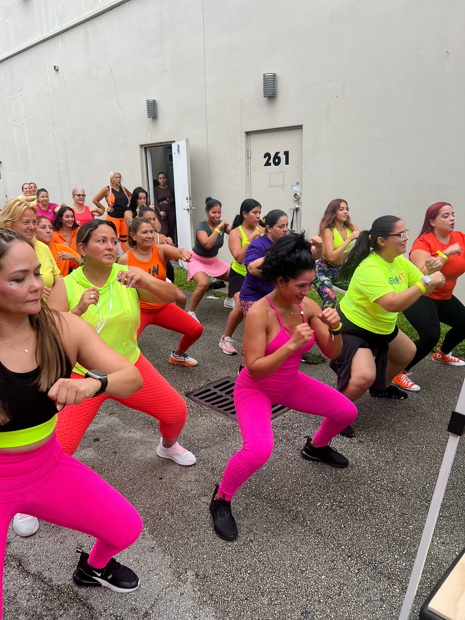 Comunidad entrenando